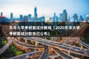 东华大学考研复试分数线（2020东华大学考研复试分数线已公布）