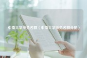 中南大学推免名额（中南大学推免名额分配）