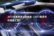 2017年雅思考试时间表（2017雅思写作真题汇总）