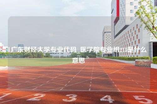 广东财经大学专业代码_医学院专业组213是什么意思