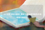 2017工程学院分数线_贵州工程应用学院专升本录取分数线2017